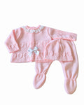 Fruit De Ma Passion sugar almond pink baby knitwear set