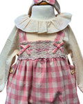 Boutique baby girls checked outfit