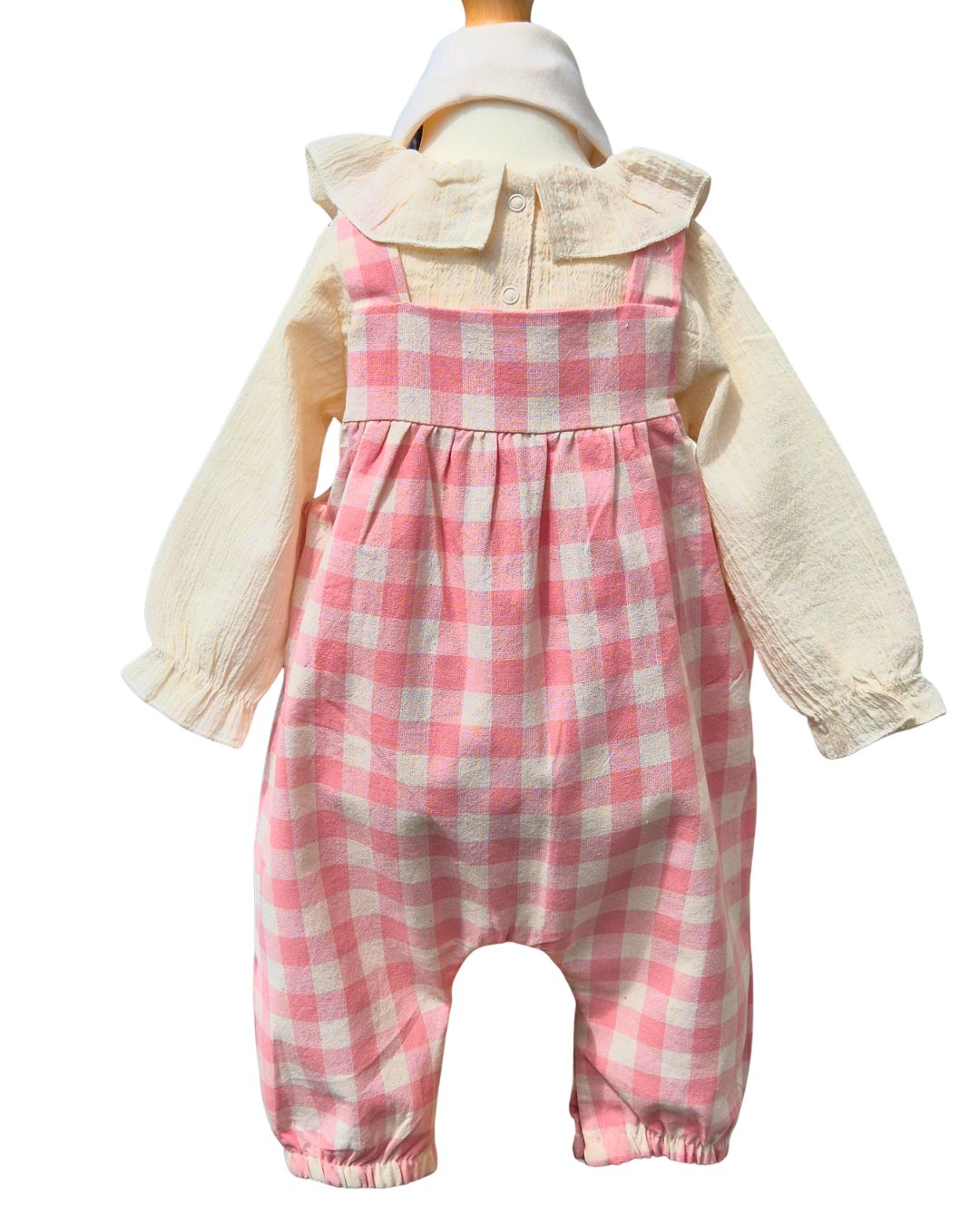 Baby girls blouse and dungarees set