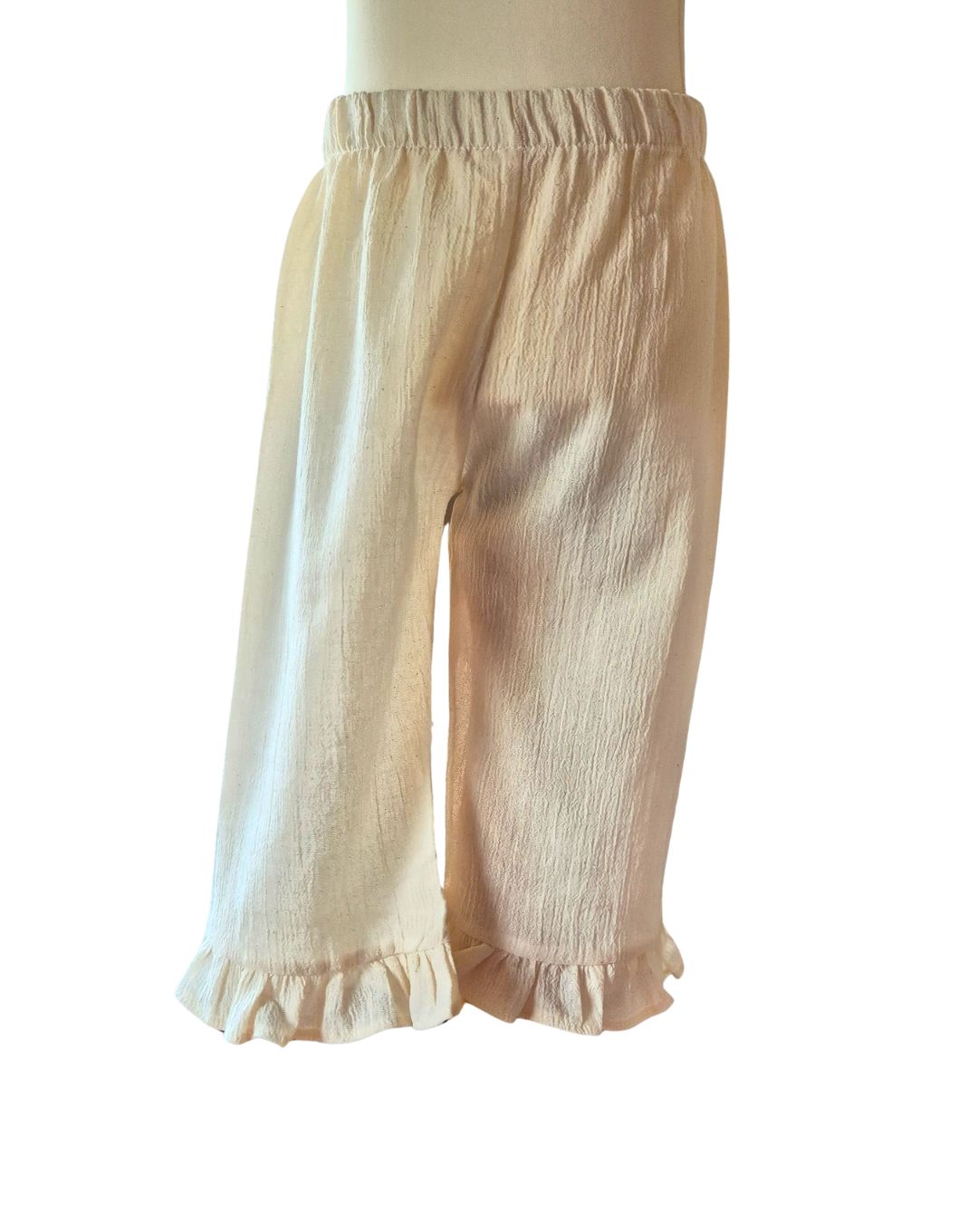 Girls two-piece autumn outfit with frill trousers