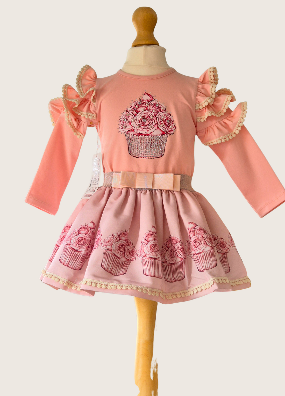 Girls Pink Cupcake Outfit Set – Neon Kids