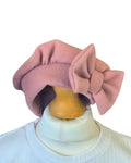 Girls dusky pink party dress with matching hat