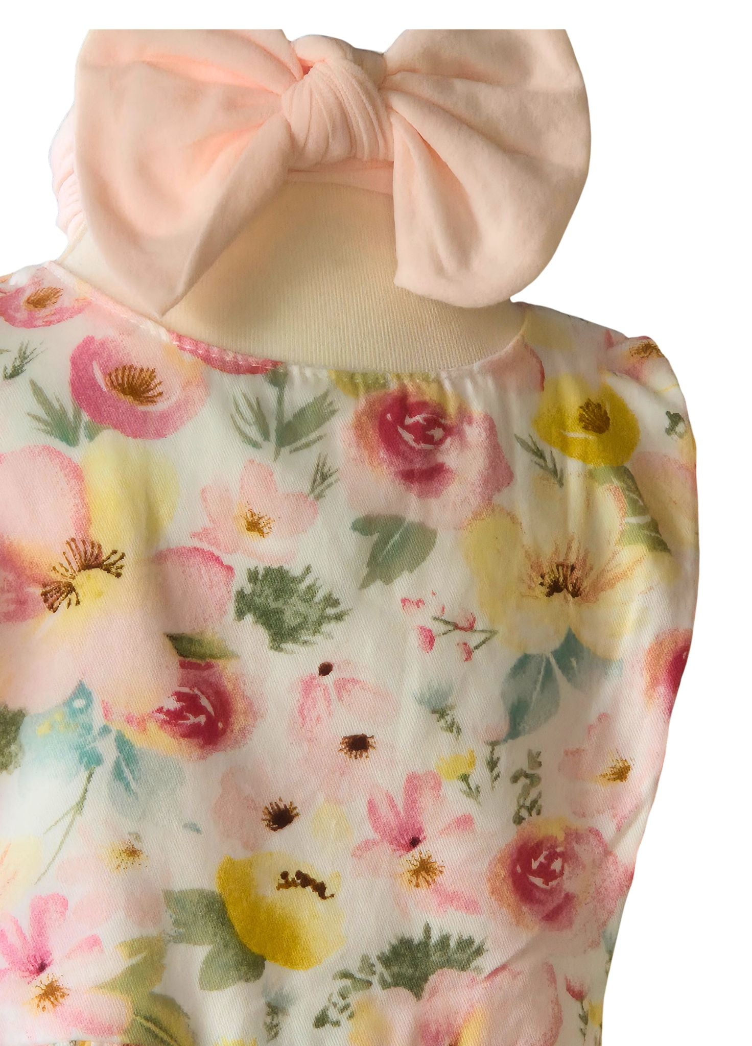 toddler girl pastel floral dress outfit close up