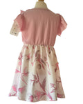 Girls A-line floral dress with matching bag