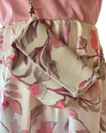 Floral girls summer dress with silver chain bag