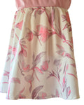 Floral girls summer dress with silver chain bag