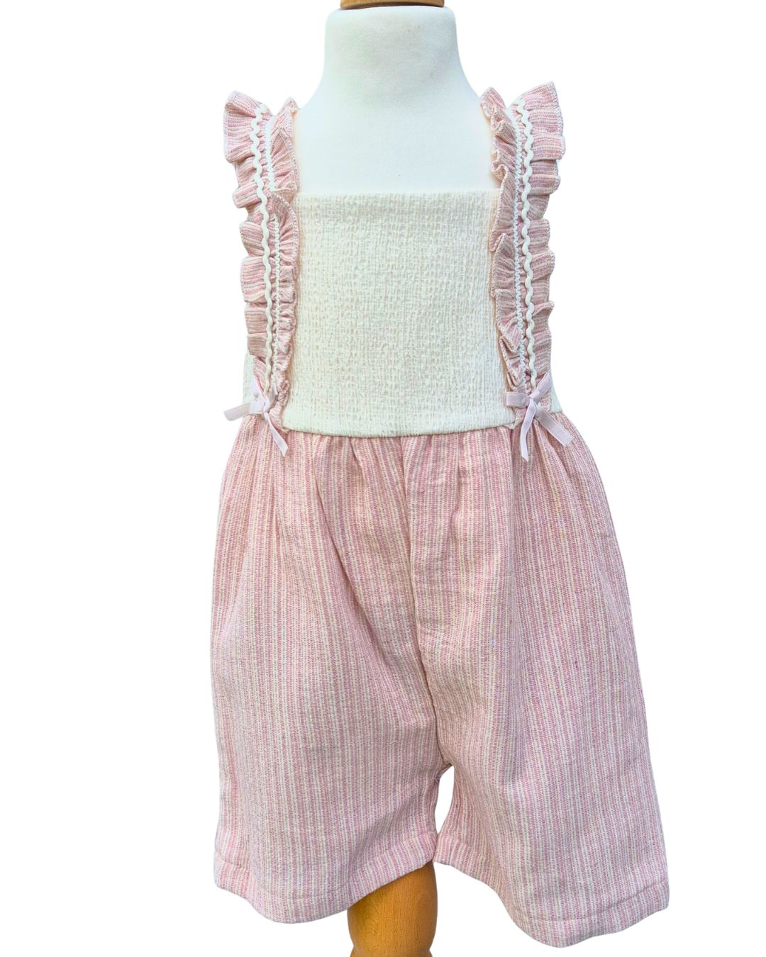 Tongs baby pink frill playsuit