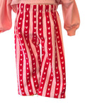Pink Heart Print Trousers
