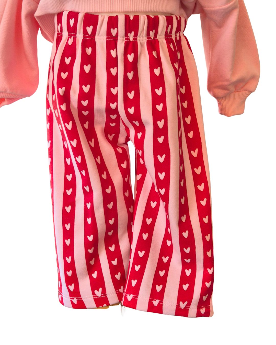 Pink Heart Print Trousers