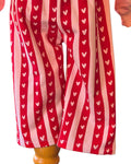 Pink Heart Print Trousers