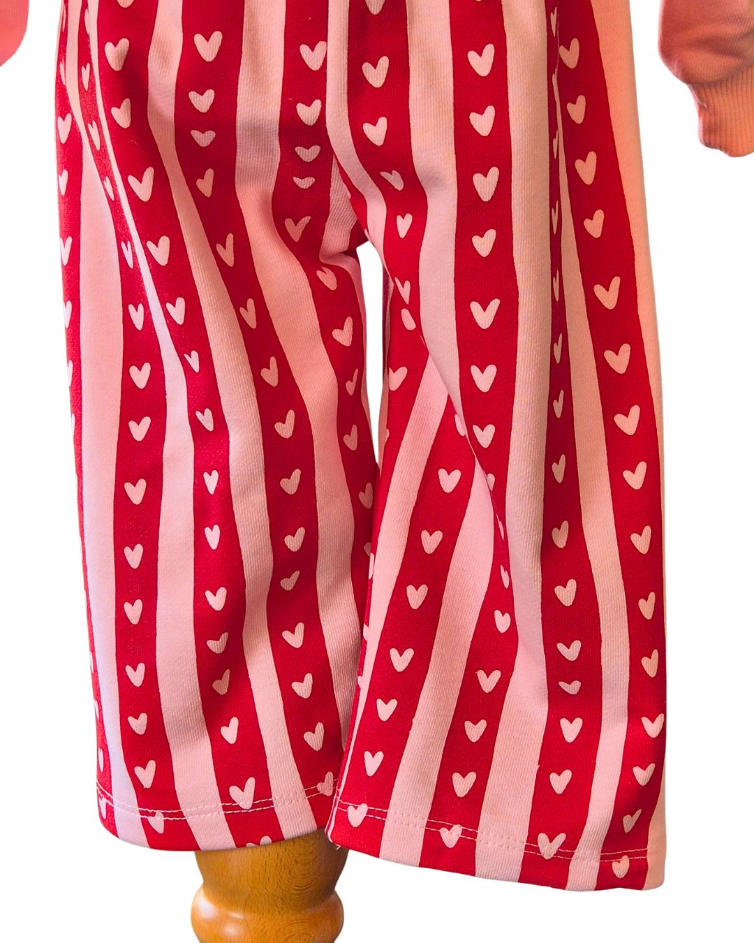 Pink Heart Print Trousers