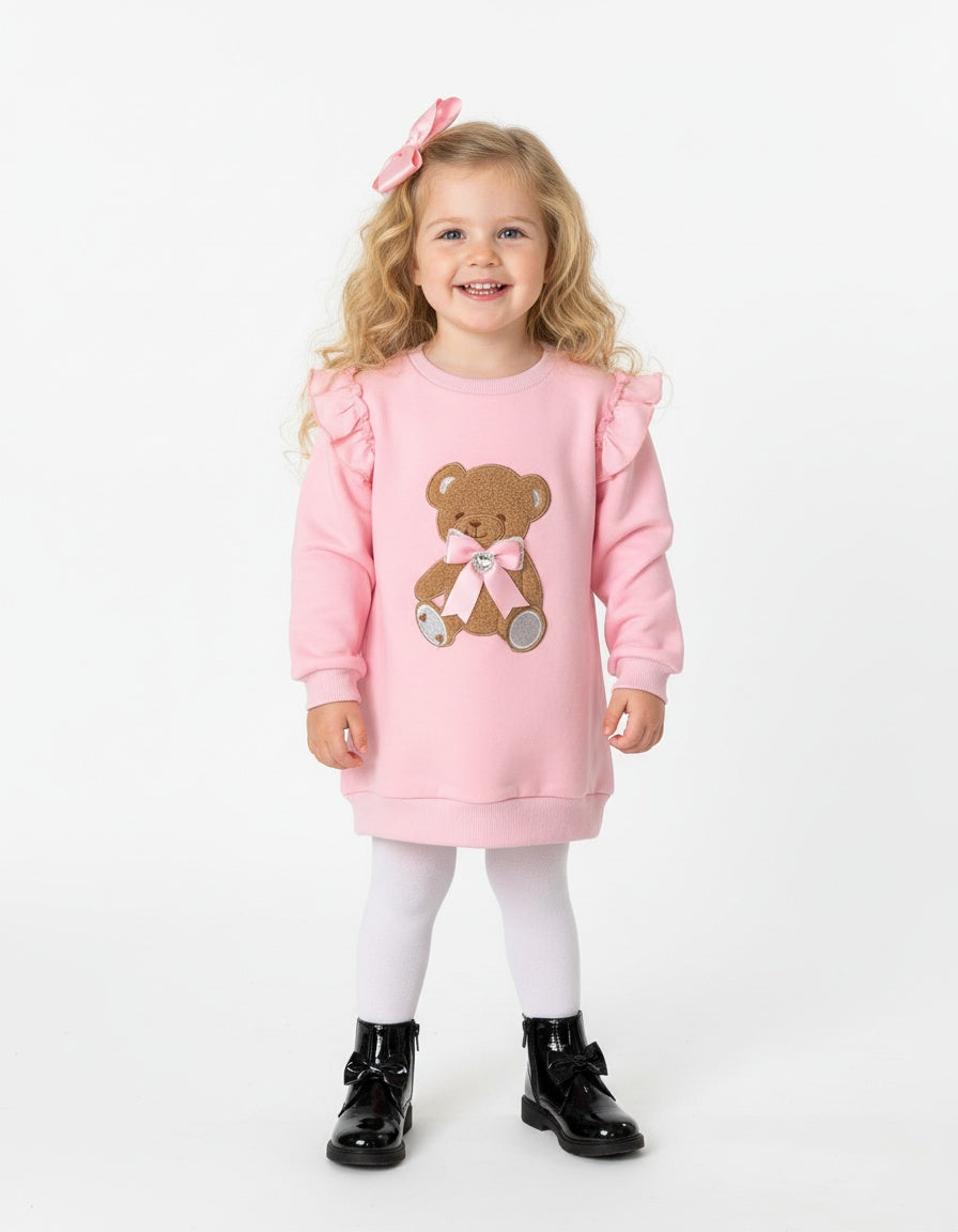 Giorgio Bambini girls pink teddy jumper dress