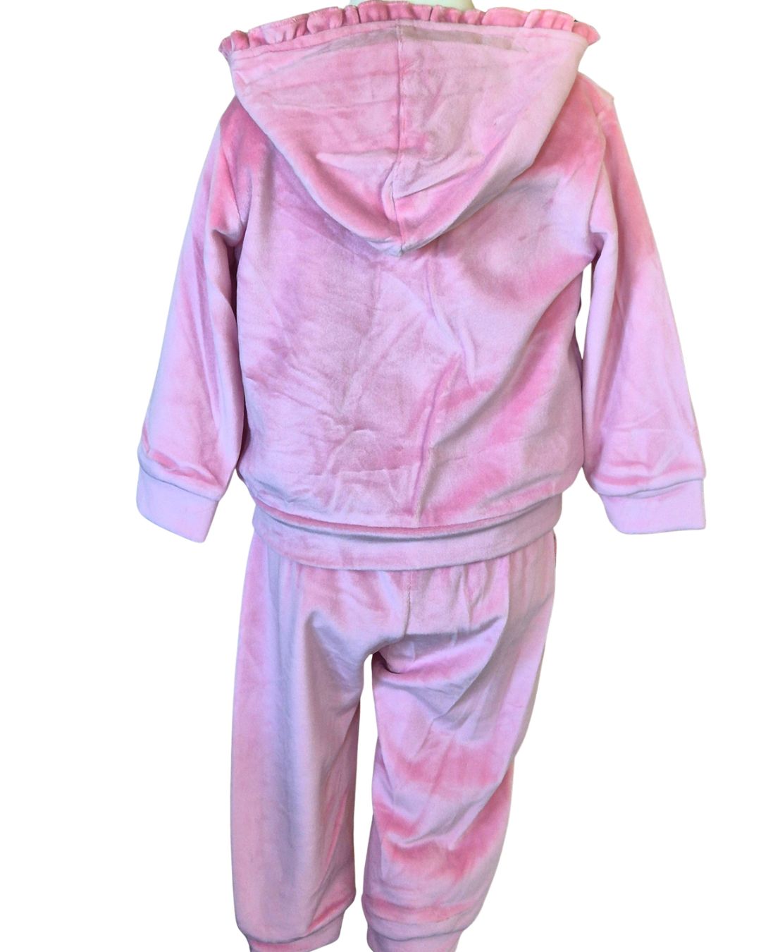 Girls pink princess 3 piece outfit with ruffle detailing