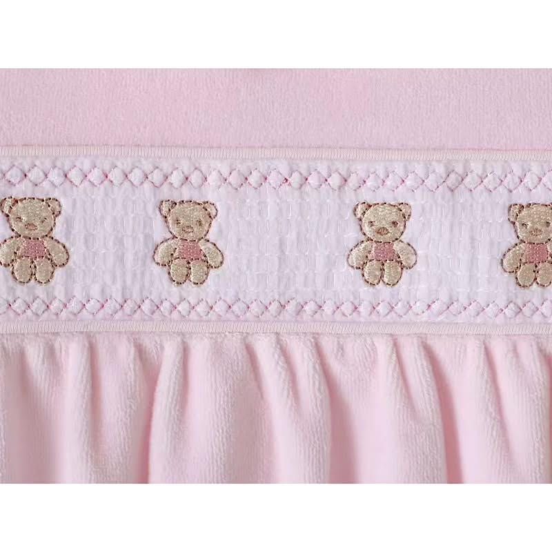 Girls sleepsuit with four embroidered teddy bears