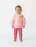 Girls Pretty Heart Pink 2 Piece Outfit