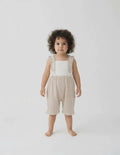 Tongs baby beige frill playsuit