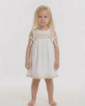 Girls organic cotton cream dress
