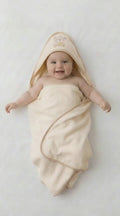 Baby hooded towel set neutral teddy rock a bye baby
