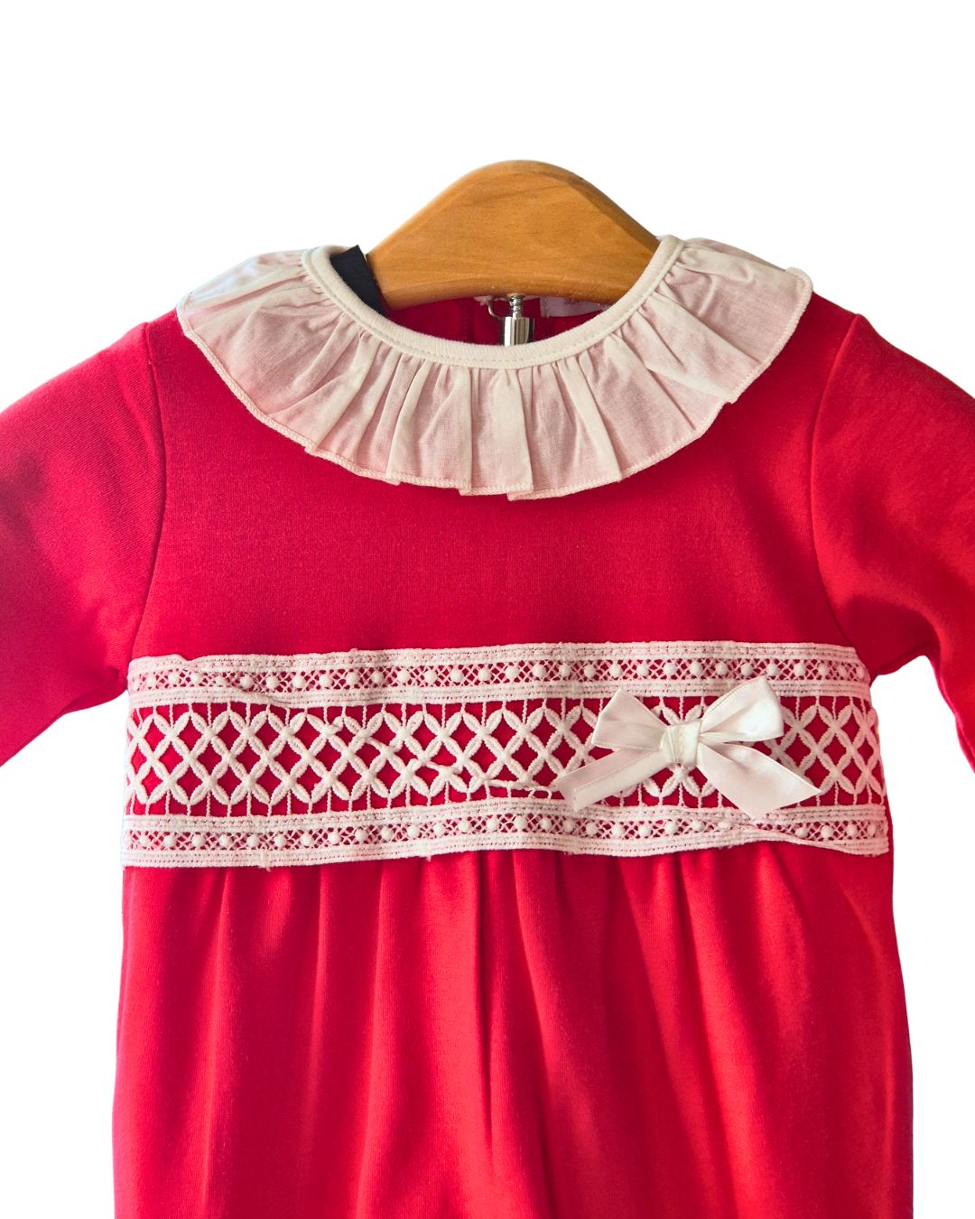 Traditional baby girls sleepsuit