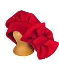 Girls red and ivory occasion dress with matching hat