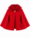Girls’ red Christmas cape ages 2 to 12 years