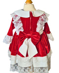 Girls Christmas party dress with velvet bow