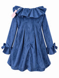 Giorgio Bambini girls’ blue velvet winter party dress