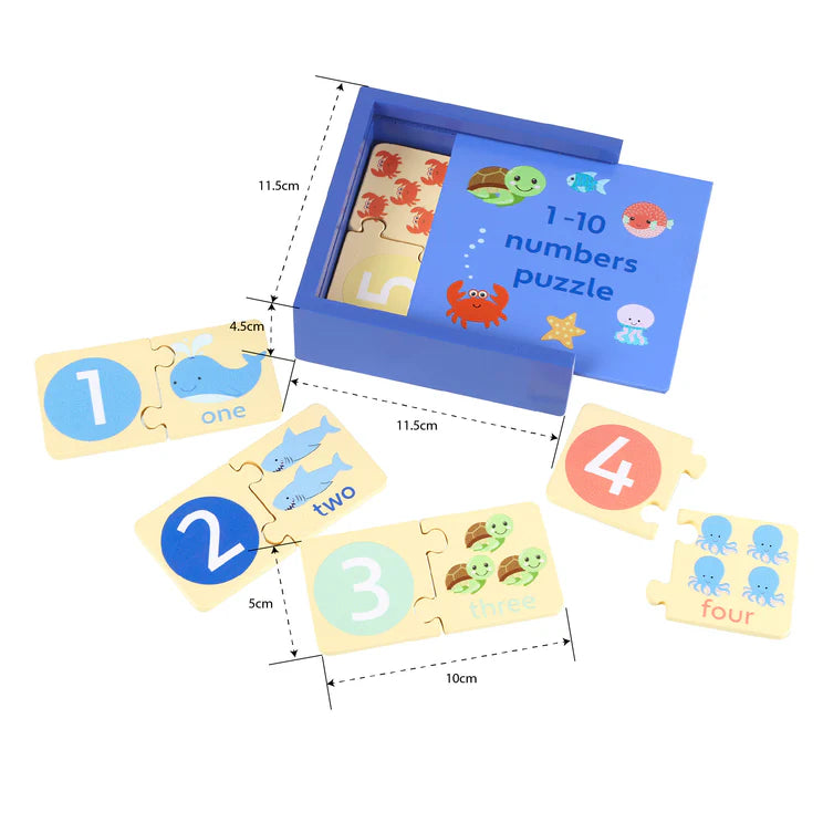 Wooden Sea Life Number Puzzle