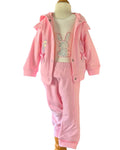 Baby girls pink 3 piece sequin bunny set