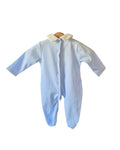 Traditional baby boys sky blue sleepsuit