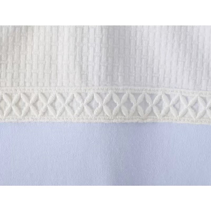 Sky blue and ivory baby grow