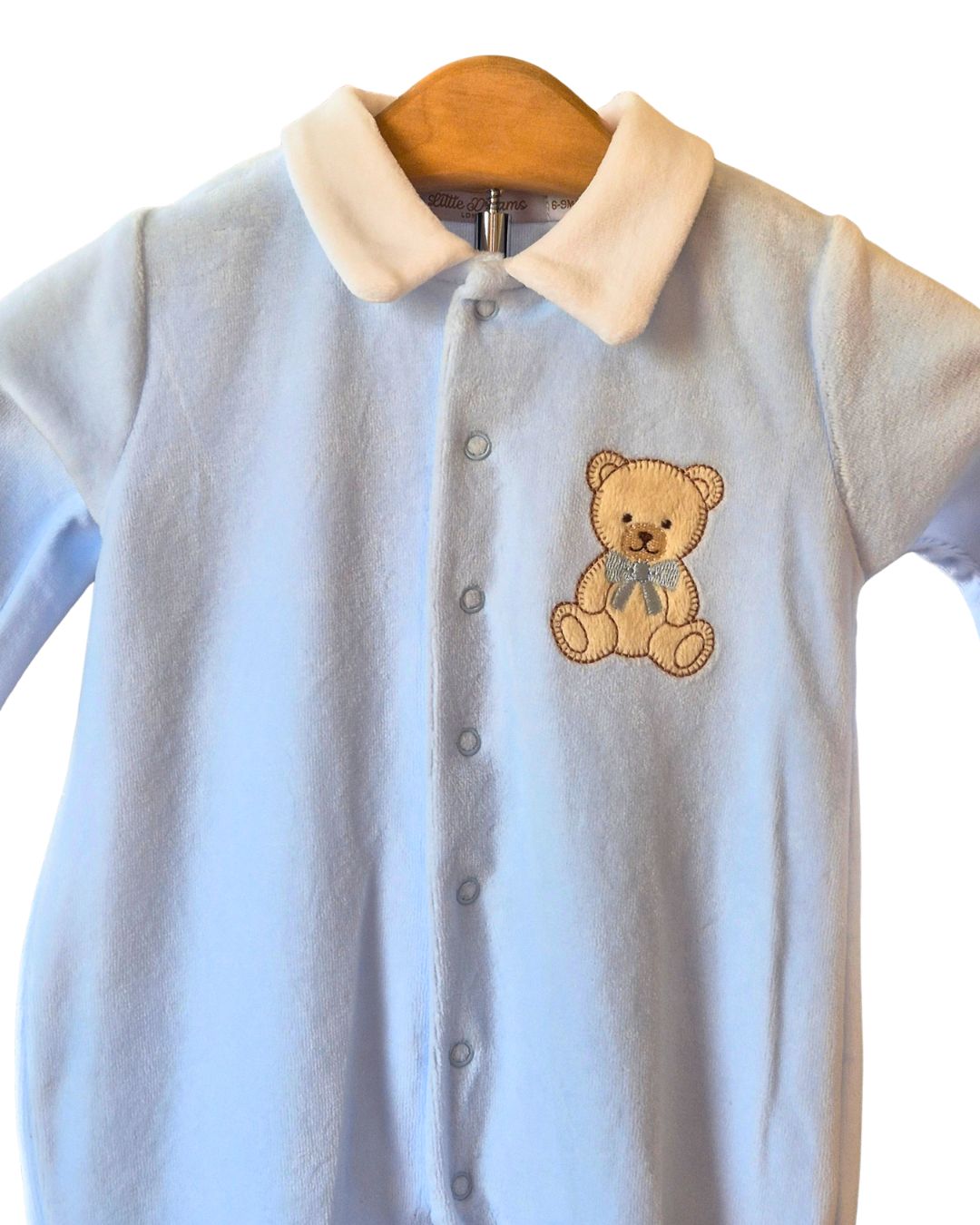 Peter Pan collar baby sleepsuit