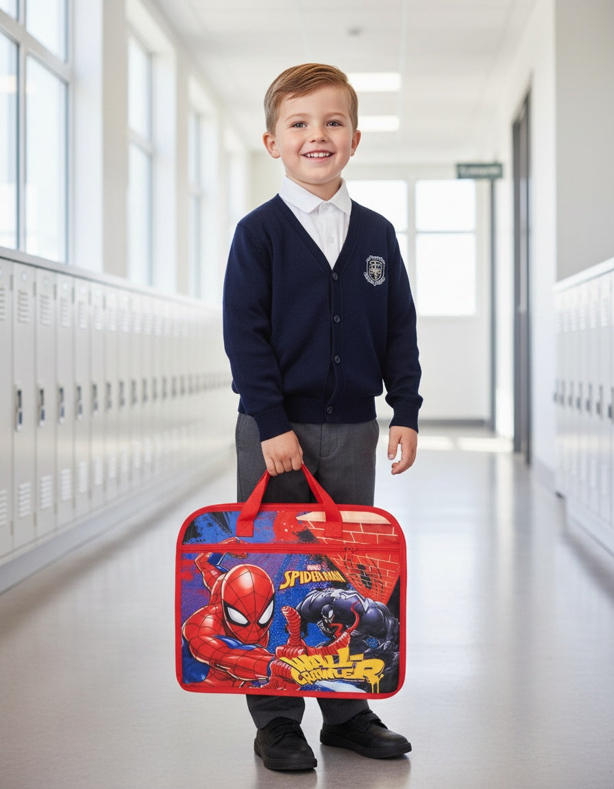 Personalised Spiderman book bag