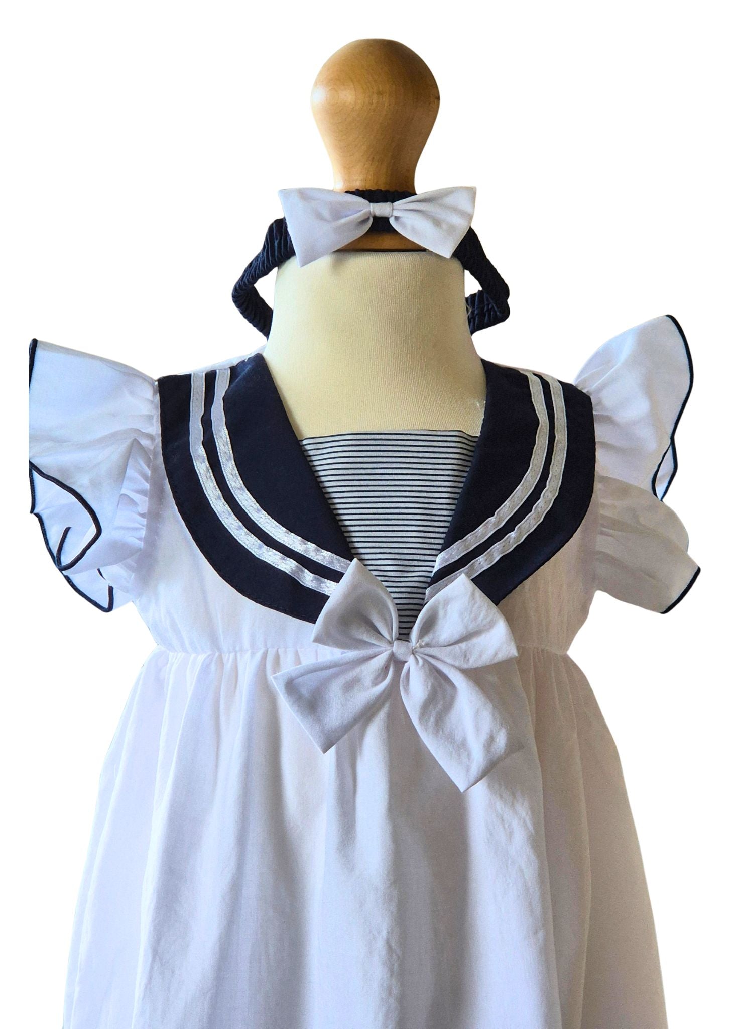 baby girls classic sailor outfit with knickers
